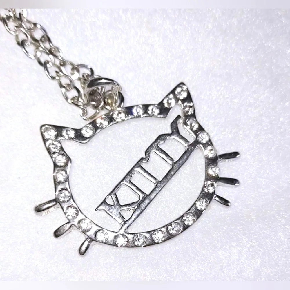 Crystal Kitty Pendant Necklace